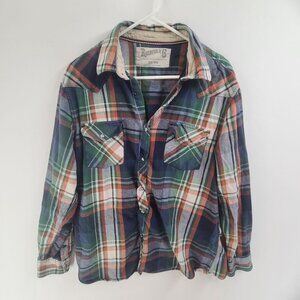 Roebuck & Co. Men's Snap Front Shirt Plaid Size XL